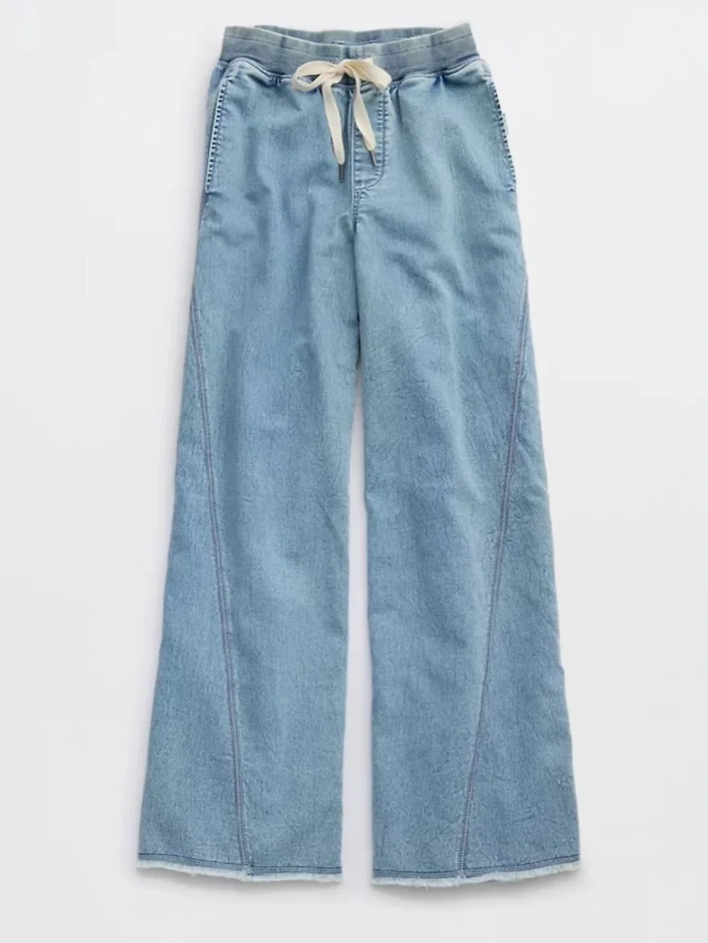 NWT aerie soft landing trouser Wide-Leg Light Blue Women’s - Picture 2 of 2